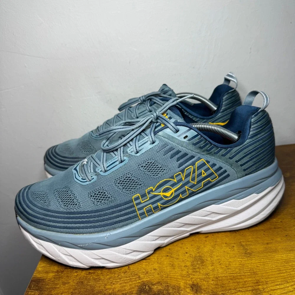 Hoka Bondi 6 Running Shoes Mens Size 13 2E Wide Blue 1019271 LMCB